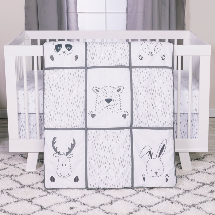 Trend Lab Peek-a-Boo Forest 3 Piece Crib Bedding Set