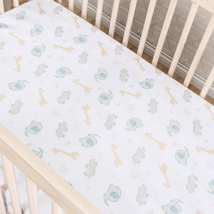 Sammy & Lou Safari Babies 4 Piece Crib Bedding Set