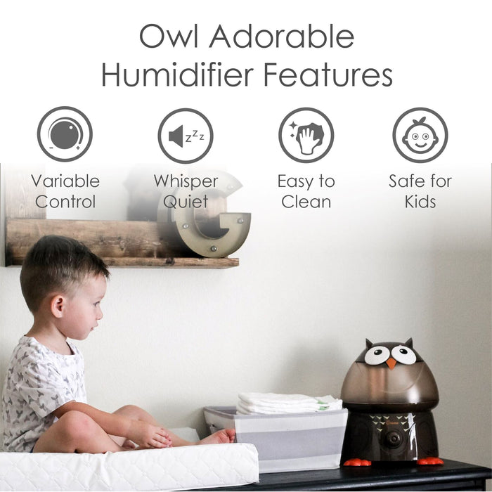 Crane Baby Adorable Owl Ultrasonic Cool Mist Humidifier