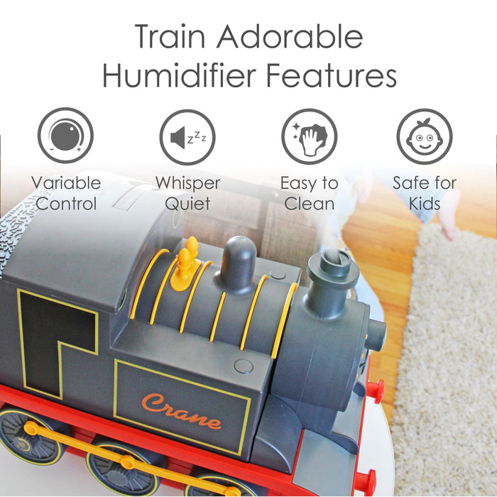 Crane Adorable Train Ultrasonic Cool Mist Humidifier