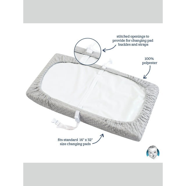 Gerber Baby Neutral Changing Pad Cover - White