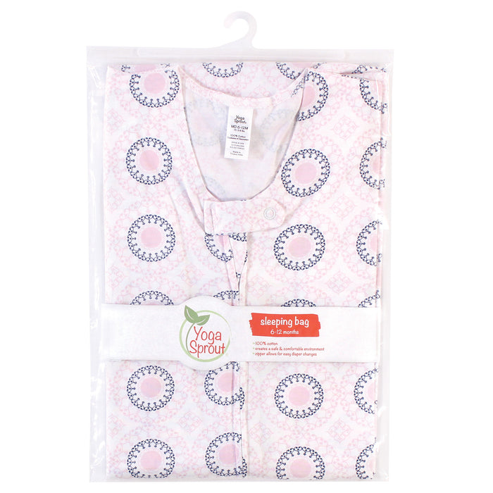 Yoga Sprout Baby Girl Sleeveless Jersey Cotton Sleeping Sack, Blanket, Ornamental