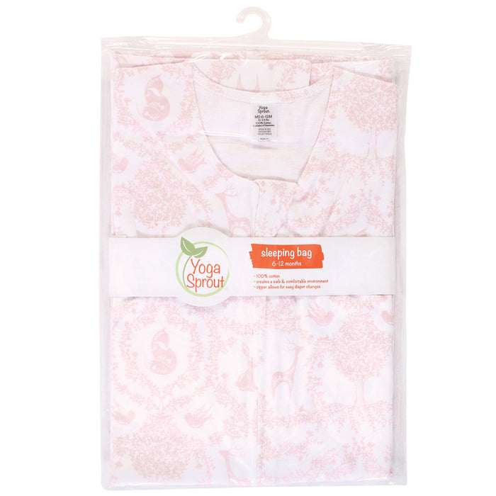 Yoga Sprout Baby Girl Sleeveless Jersey Cotton Sleeping Sack, Blanket, Lace Garden