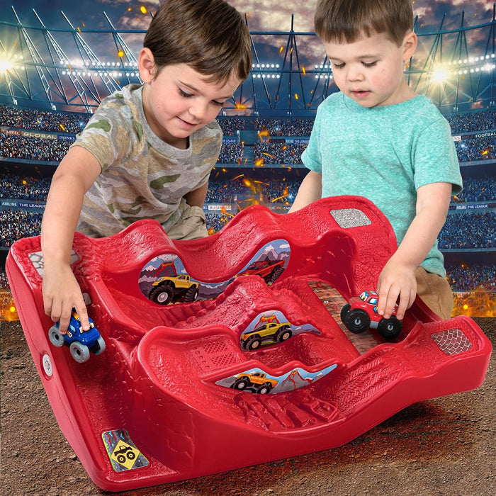 Simplay3 Monster City Extreme Wheels Monster Truck and Car Racetrack Table