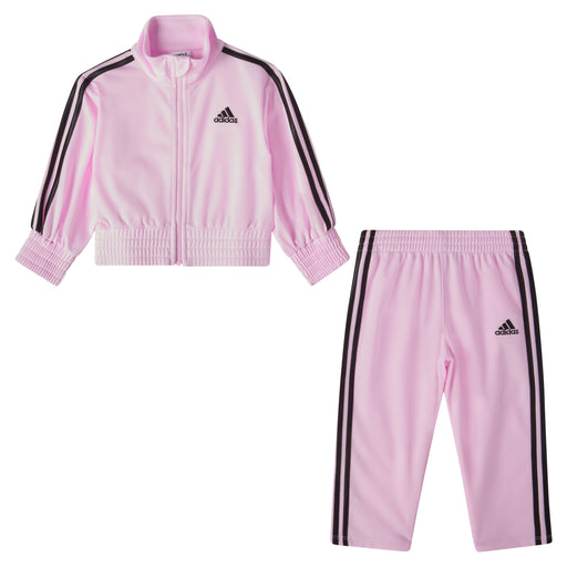 Adidas Baby Girls Zip Front Colorblock Tricot Jacket and Track Pants Set