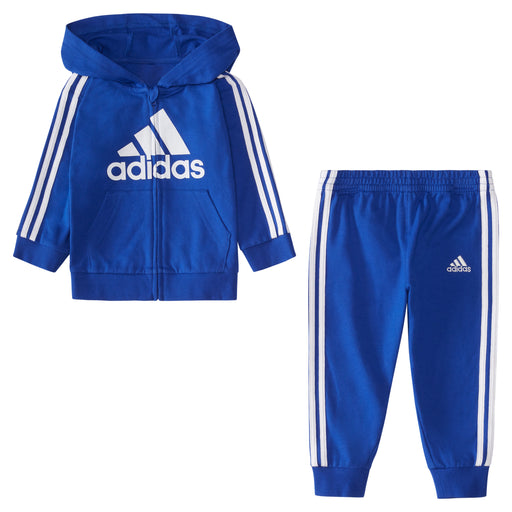 Adidas Baby Boys Hooded French Terry Jacket and Joggers in Brite Blue
