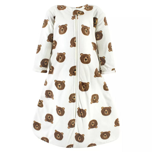Hudson Baby Long Sleeve Plush Faux Fur Wearable Blanket, Brown Bear