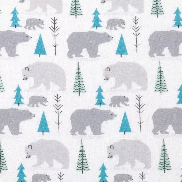 Trend Lab Bear 4 Pack Flannel Receiving Blankets