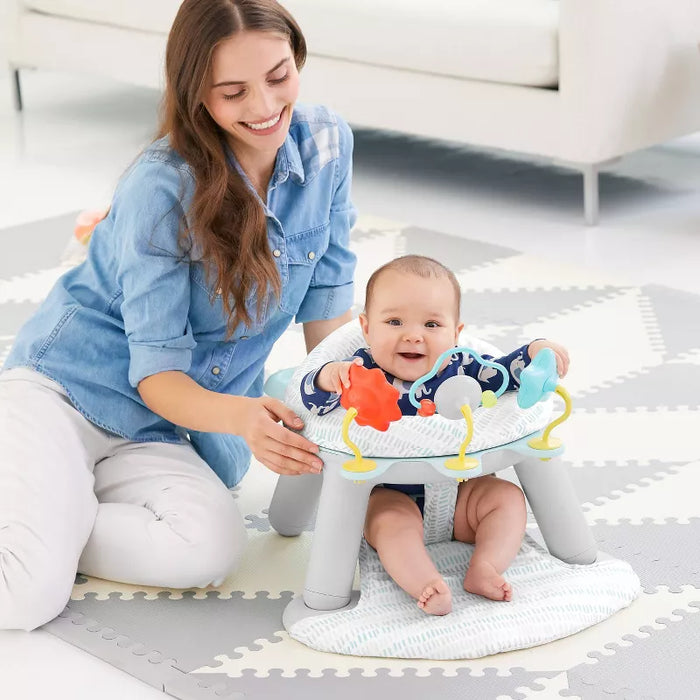 Skip Hop Baby Seat Silver Lining Cloud 2-in-1 Sit-up Chair & Activity Floor Seat