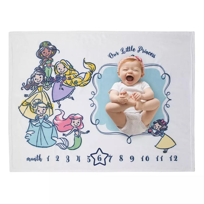 Disney Princess Super Soft Milestone Baby Blanket