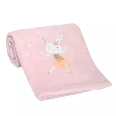 Bedtime Originals Tiny Dancer Fleece Baby Blanket - Pink