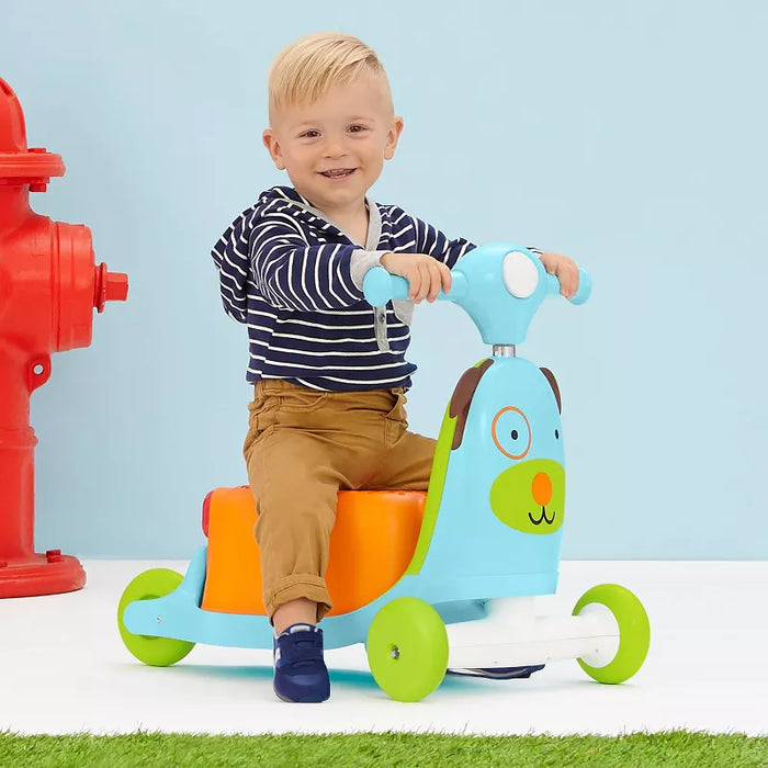 Skip Hop Kids' 3-in-1 Ride On Scooter and Wagon Toy - Dog