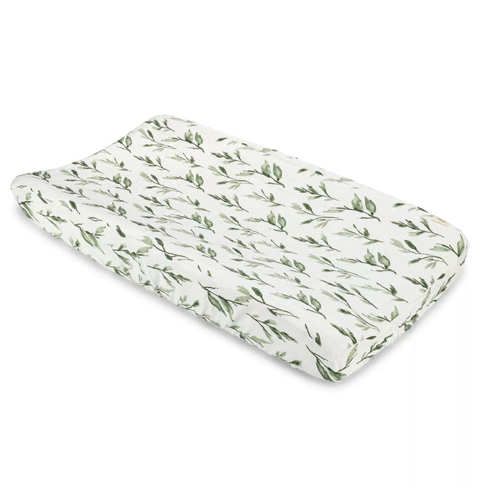 Crane Baby Parker Quilted Leaf Change Pad Cover