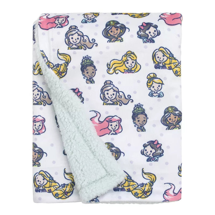 Disney Princess Super Soft Baby Blanket with Sherpa Back