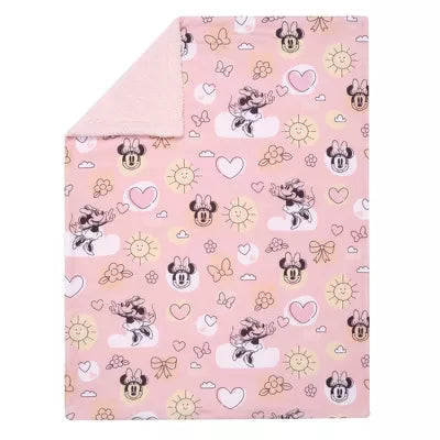 Lambs & Ivy Disney Baby Sweetheart Minnie Mouse Pink Blanket