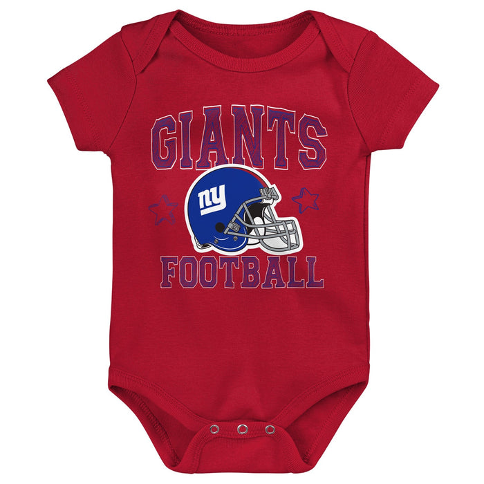 NFL New York Giants 'Born 2 Be' 3-Pack Bodysuit Set