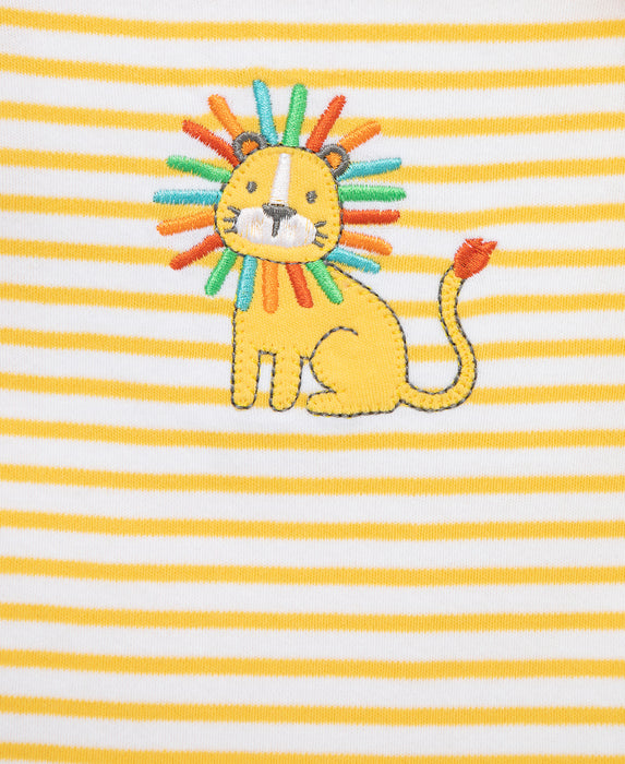 Little Me Yellow Lion Bodysuit, Pant and Hat Set