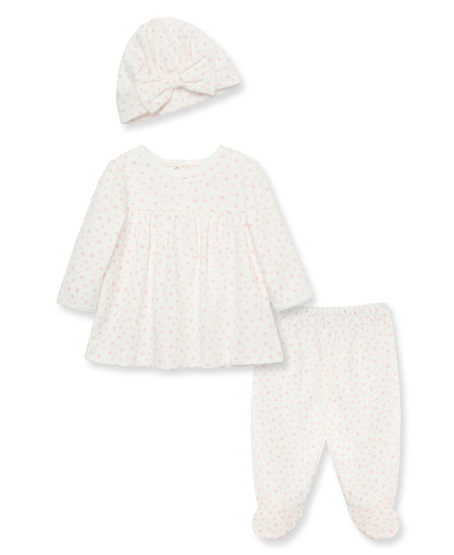 Little Me 3 Piece Tunic Set with Footed Bottom