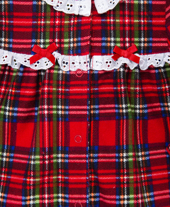 Little Me Holiday Plaid Footies - Girl