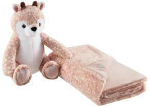 UGG Polar Spotted Fawn Plush and Blanket Gift Set