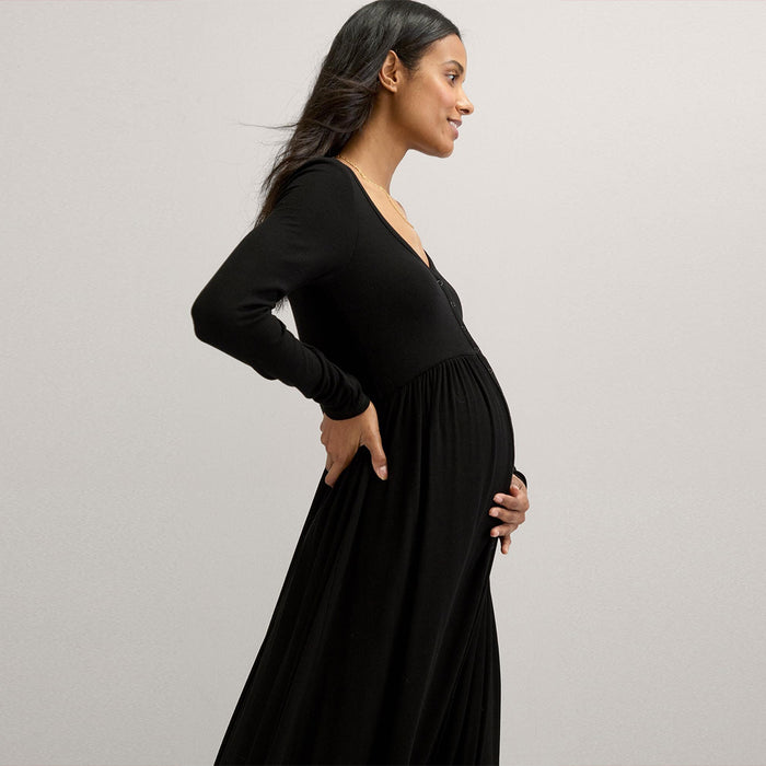 HATCH Collection Softest Rib Maternity Nursing Friendly Dress