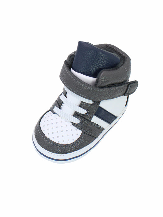 Stepping Stones First Steps Textured High Top Sneaker in Grey