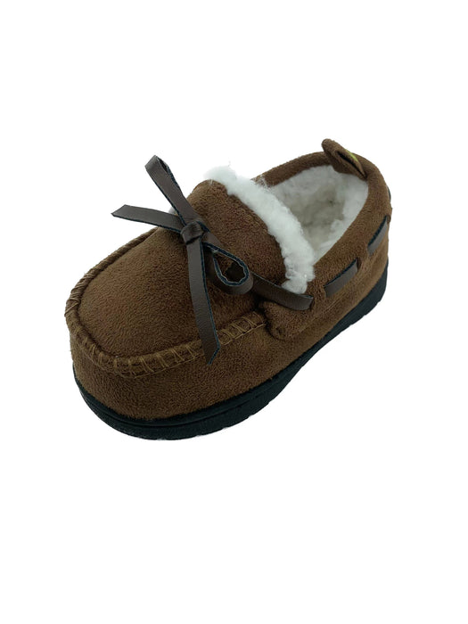 Stepping Stones First Steps Faux Suede Loafer Slipper in Chestnut