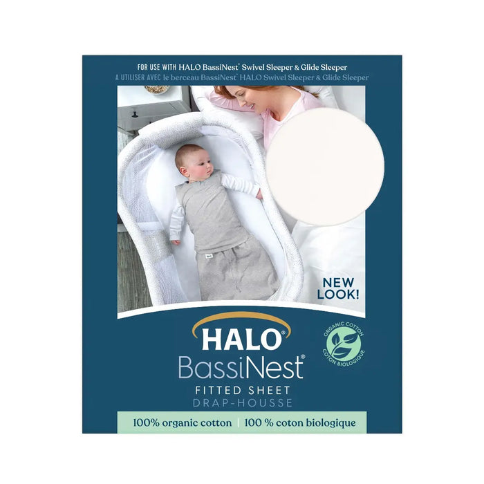 Halo Innovations Bassinest Organic Fitted Sheet - White