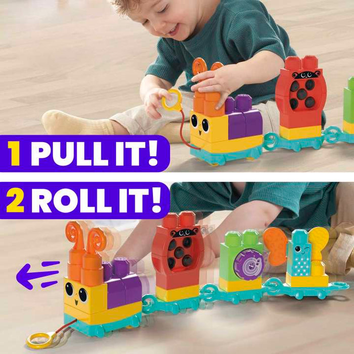 Mega Bloks Fisher-Price Sensory Toy Blocks Move N Groove Caterpillar (30 Pieces)