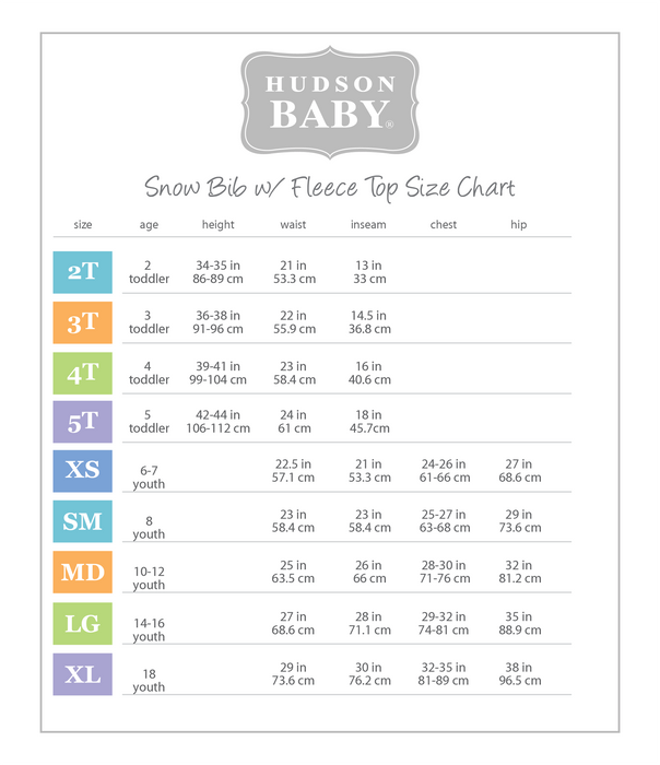 Hudson Baby Gender Neutral Snow Bib Overalls with Fleece Top, Navy