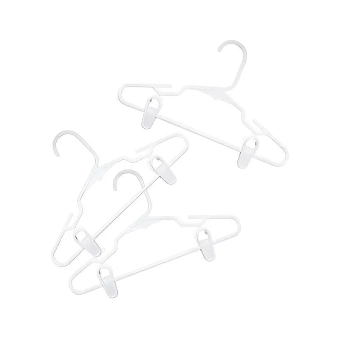 Mighty Goods 3-Pack Children's Hangers with Clips in White
