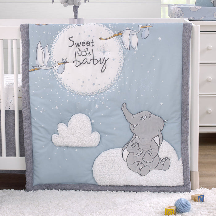 Disney Dumbo Sweet Little Baby 3 Piece Nursery Crib Bedding Set