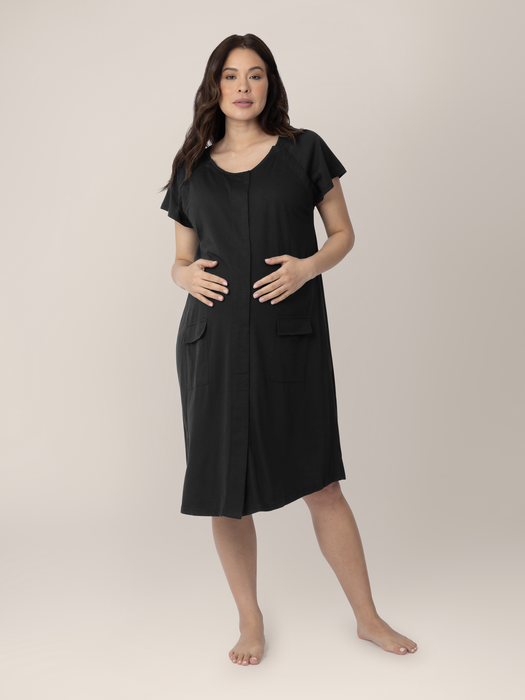 Kindred Bravely Universal Labor & Delivery Gown | Black