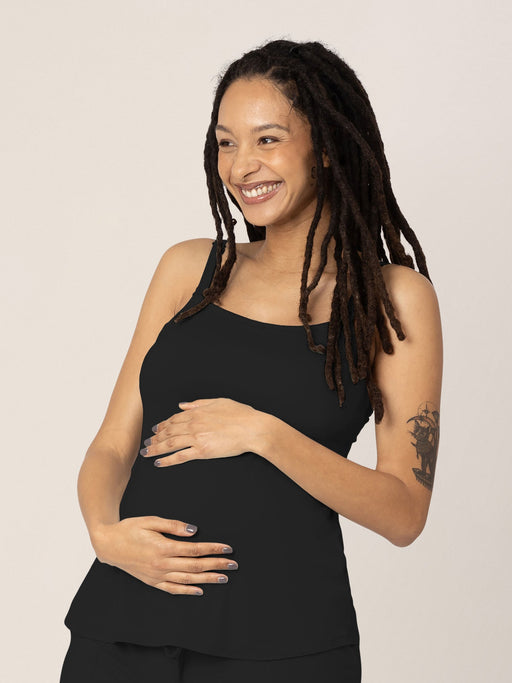 Kindred Bravely Bamboo Lounge Around Nursing Tank | Black