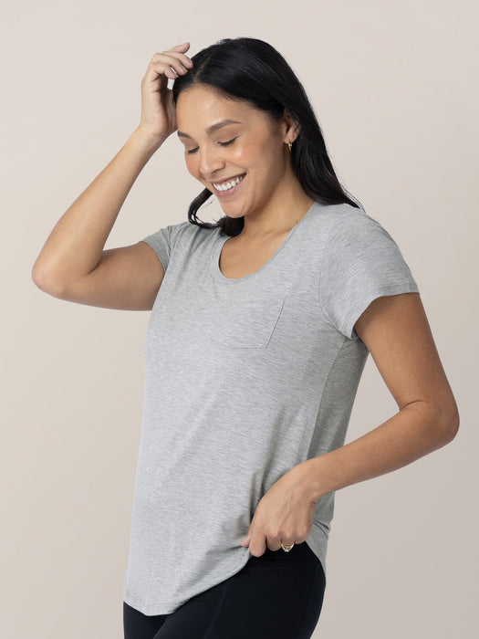 Kindred Bravely Everyday Maternity & Nursing T-shirt | Grey Heather