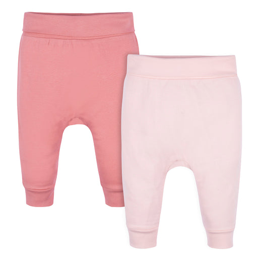 Gerber 2-Pack Baby Girls Comfy Stretch Pink Pants