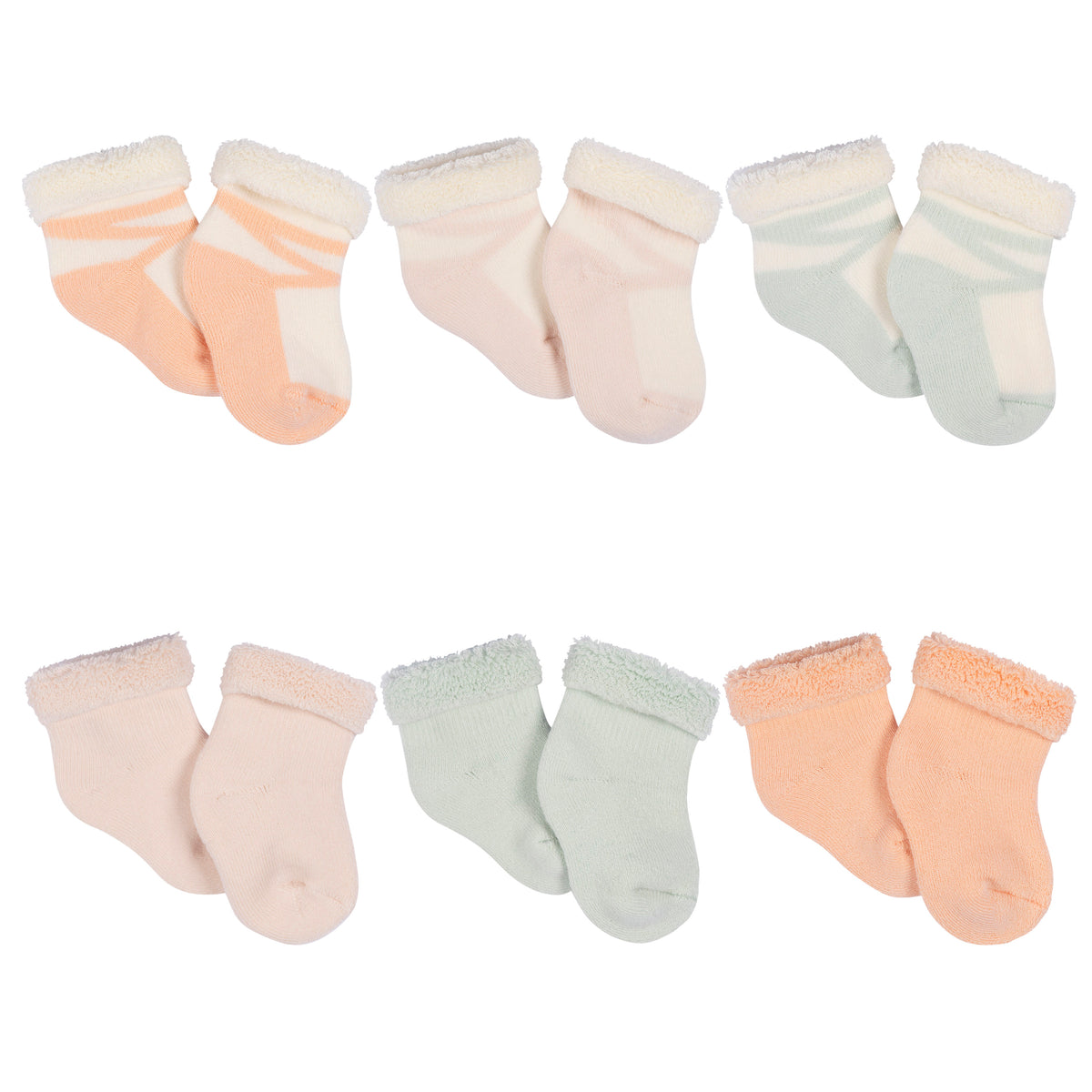 Gerber 6-Pack Baby Girls Wildflower Wiggle Proof® Socks — buybuy Baby