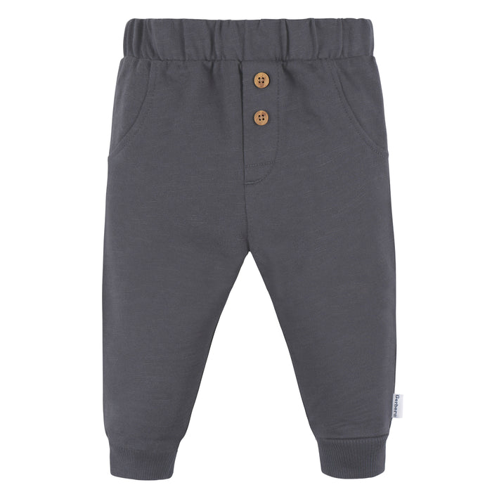 Gerber® 2-Piece Little Dude Shirt & Jogger Pants Set in Gray