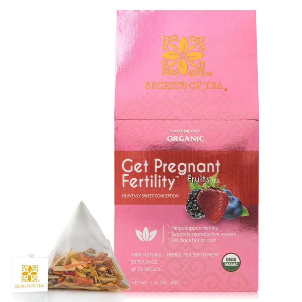 Secrets Of Tea Fertility Tea For Women- Fruit- 40 Servings- USDA Organic