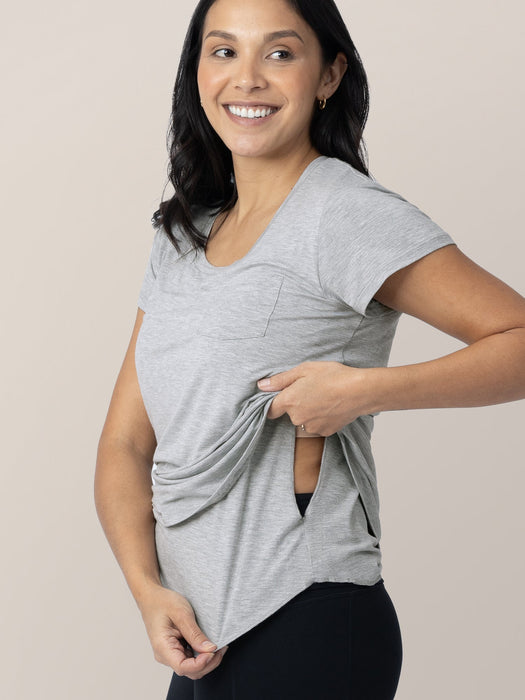 Kindred Bravely Everyday Maternity & Nursing T-shirt | Grey Heather