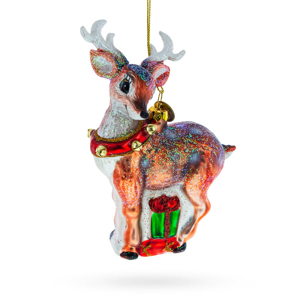 BestPysanky Fawn Baby Deer Blown Glass Christmas Ornament