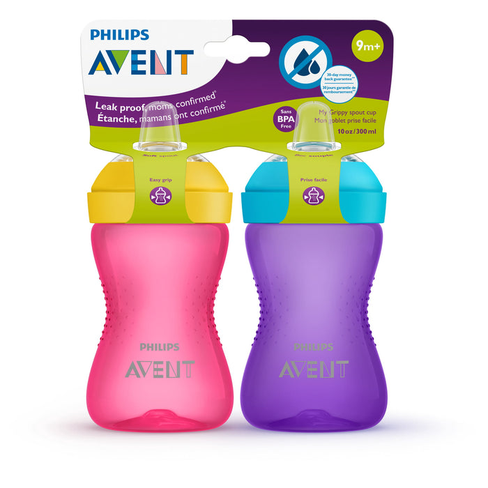 Philips Avent My Grippy Spout Cup Pink & Purple 10 oz. 2 pack
