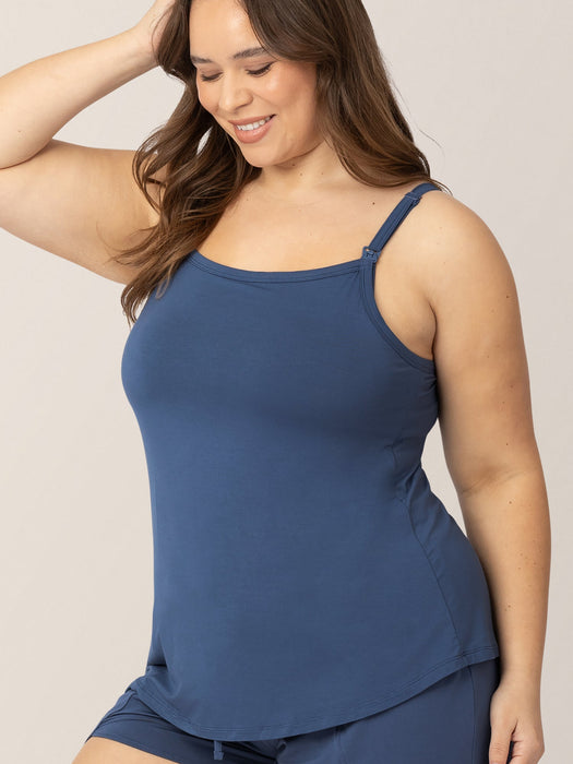 Kindred Bravely Bamboo Lounge Around Nursing Tank | Slate Blue