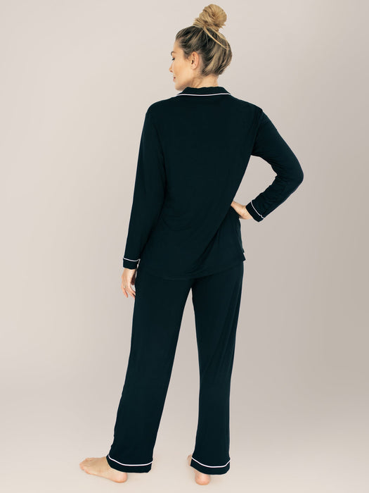 Kindred Bravely Clea Bamboo Long Sleeve Pajama Set | Black