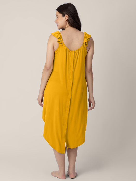 Kindred Bravely Ruffle Strap Labor & Delivery Gown | Honey