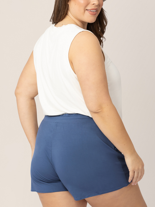 Kindred Bravely Bamboo Maternity & Postpartum Lounge Short | Slate Blue