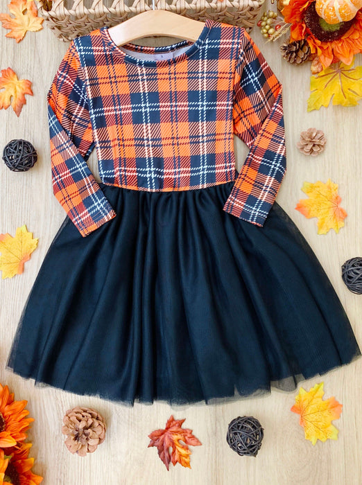 Mia Belle Girls Preppy Plaid Tutu Dress