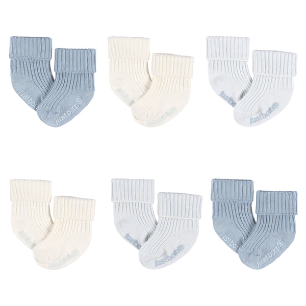 Just Born® 6-Pack Ribbed Socks