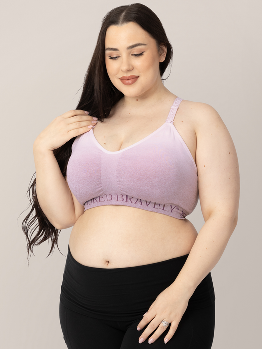 Kindred Bravely Sublime® Hands-Free Pumping & Nursing Sports Bra | Ombre Purple