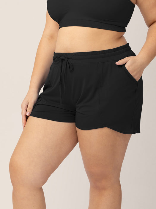 Kindred Bravely Bamboo Maternity & Postpartum Lounge Short | Black